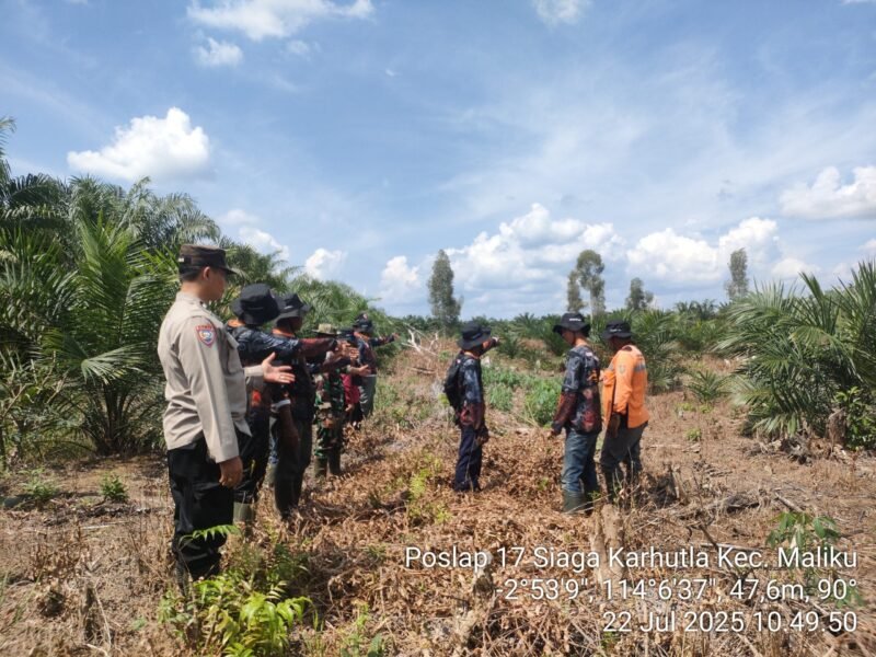 Pelaksanaan Patroli, Terpadu Daerah Rawan Karhutla di Wilkum Polsek Maliku