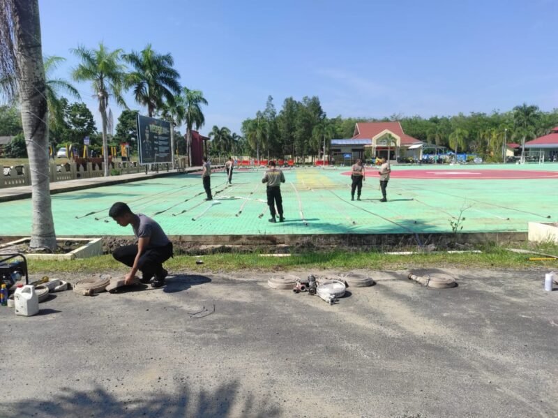 Siaga Karhutla, Sat Samapta Polres Pulang Pisau Periksa Kesiapan Alat dan Personel