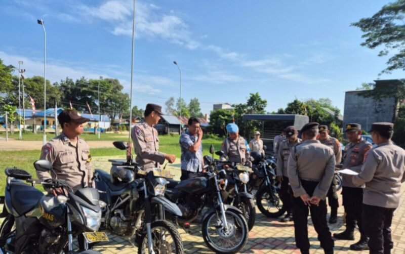 Apel Pengecekan, Sarpras Polsek Kahayan Hilir: Pastikan Kesiapan Ranmor dan HT