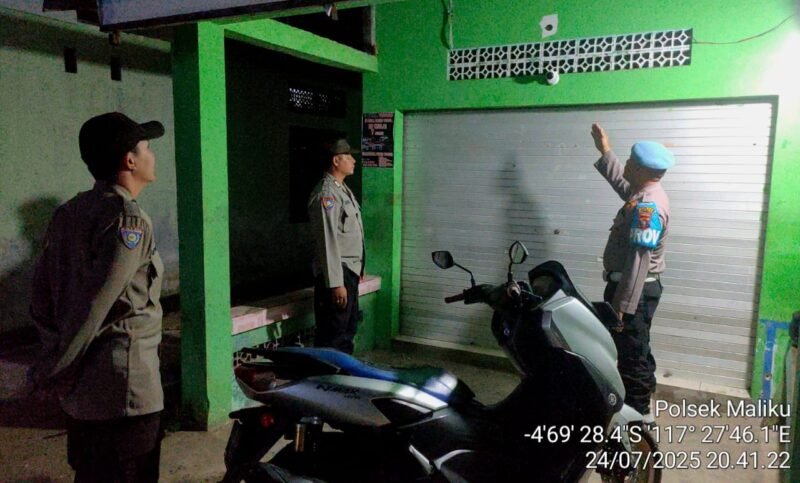 Patroli Malam Polsek Maliku Pastikan Kamtibmas Kondusif.