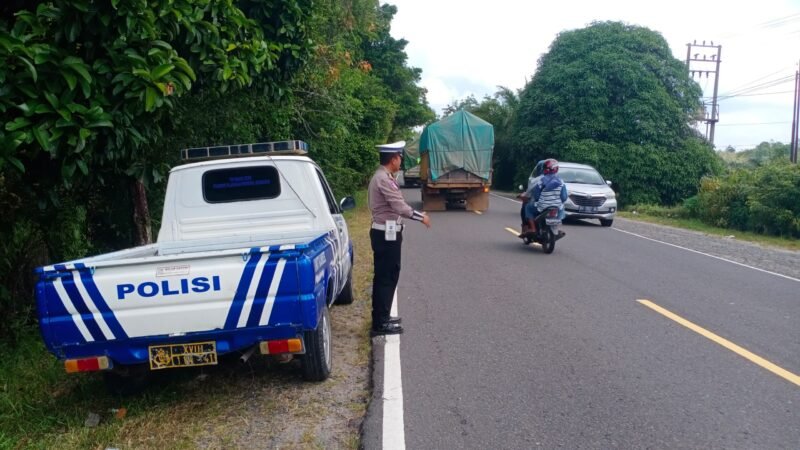 Satlantas Polres Pulang Pisau Laksanakan Patroli Daerah Rawan Pelanggaran dan Laka Lantas
