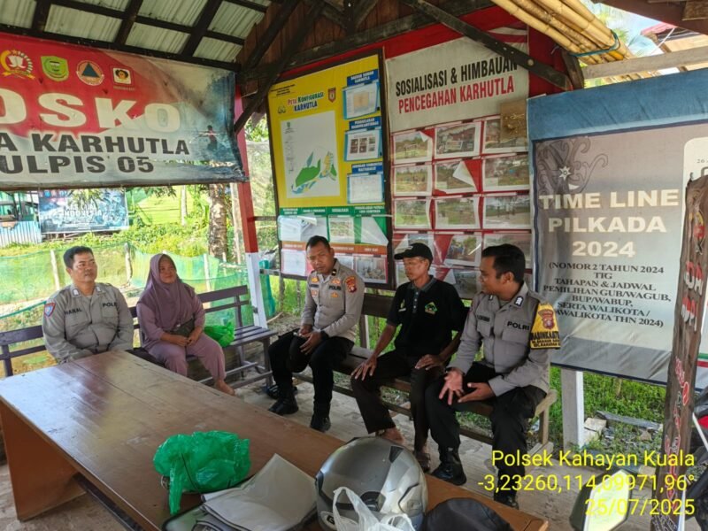 Gelar Jumat Curhat, Polsek Kahayan Kuala dengarkan Keluhan dan Harapan Masyarakat Desa Bahaur hilir Kec.Kahayan Kuala