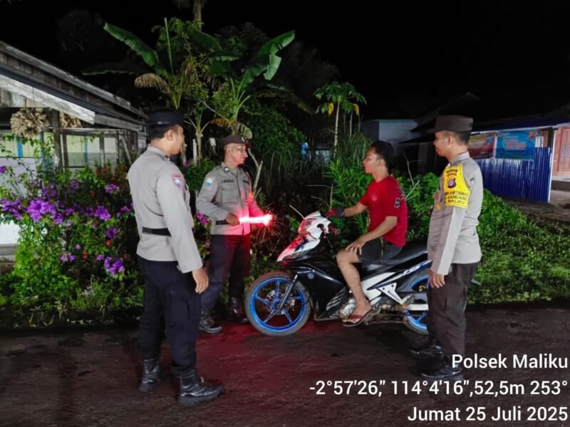 Kryd dalam rangka Menjaga Kamtibmas tetap Kondusif di Wilkum Polsek Maliku