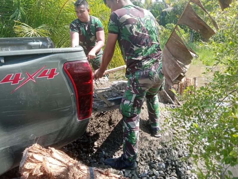 Semangat Akhir Pekan Satgas TMMD ke-125 Kodim 1007/Banjarmasin Bersama Warga Mantuil