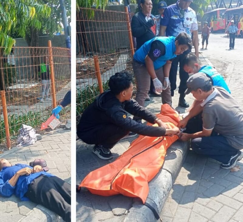 Polsek Waru Gerak Cepat Olah TKP Orang Meninggal di Terminal Bungurasih