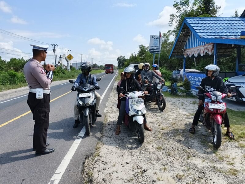 Satlantas Polres Pulang Pisau Terus Berikan Himbauan Kamseltibcar Lantas