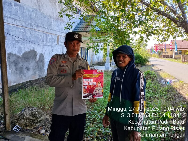 Polsek Pandih Batu Laksanakan Sosialisasi Call Center di Polsek Pandih Batu