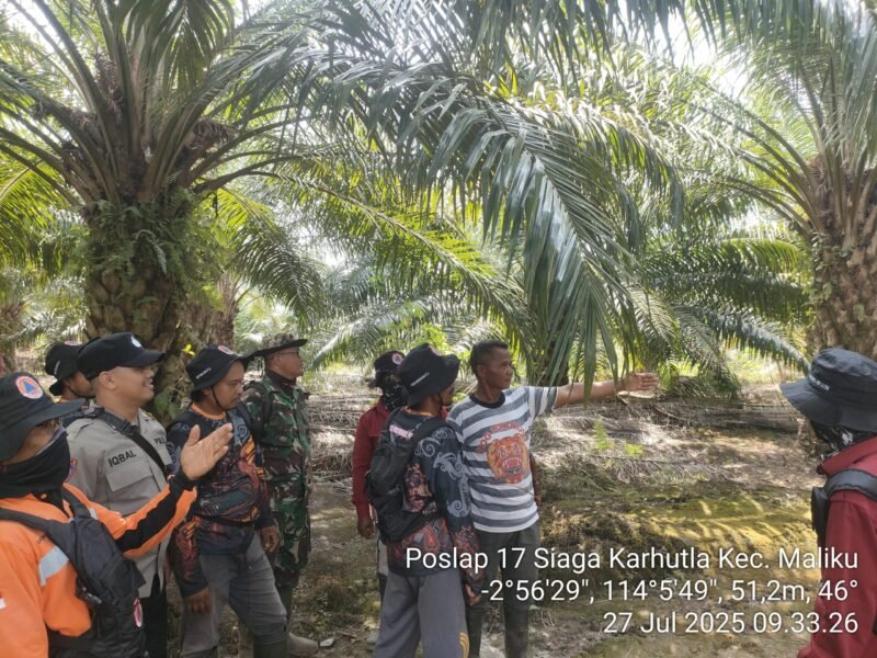 Patroli Terpadu bersama Babinsa dan MPA, Polsek Maliku Cegah Potensi Karhutla di Wilkumnya