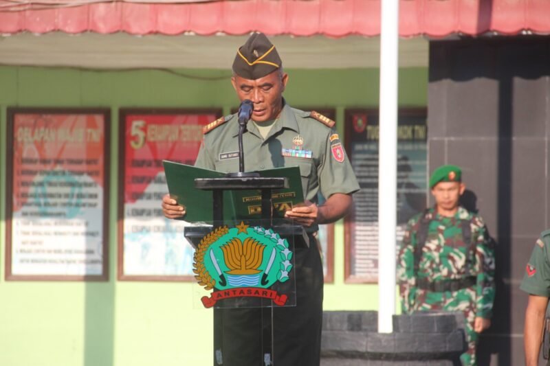 Kukuhkan Semangat Prajurit, Kapten Inf Uung Sutandi Pimpin Langsung Upacara di Kodim 1008/Tabalong