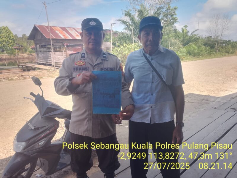 Kegiatan Sosialisasi call center Polsek Sebangau Kuala