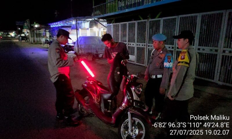 Meminimalisir Potensi Gangguan Kamtibmas di Wilkumnya Polsek Maliku Melaksanakan KRYD