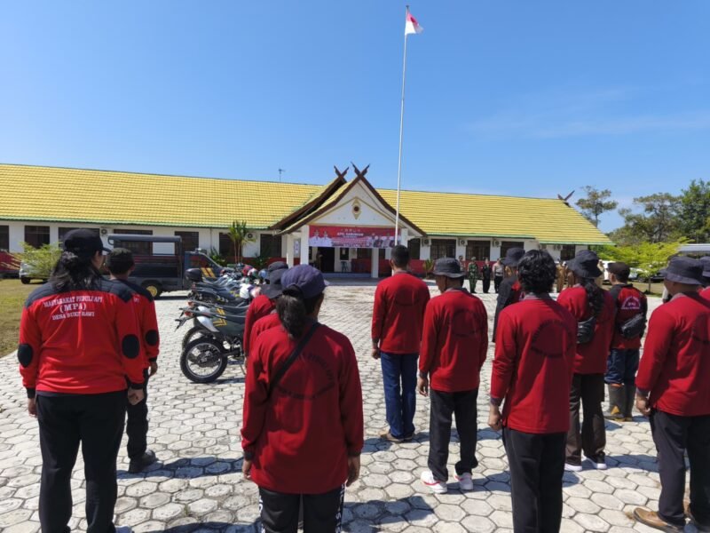 Siaga Karhutla, Polsek Kahayan Tengah Gelar Apel Gabungan dan Latihan Bersama