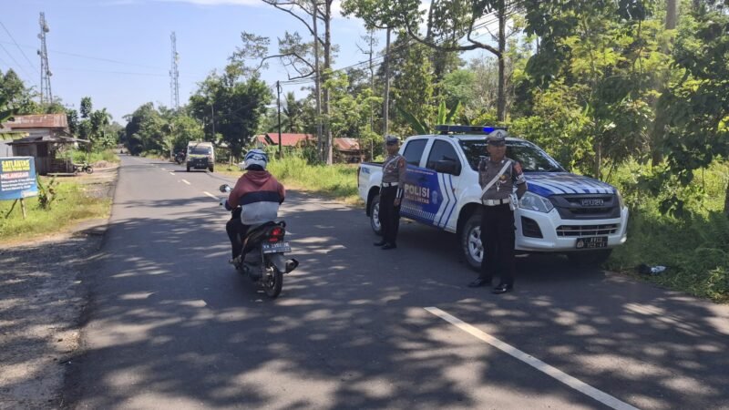 Satlantas Polres Pulang Pisau Laksanakan Patroli Daerah Rawan Pelanggaran dan Laka Lantas