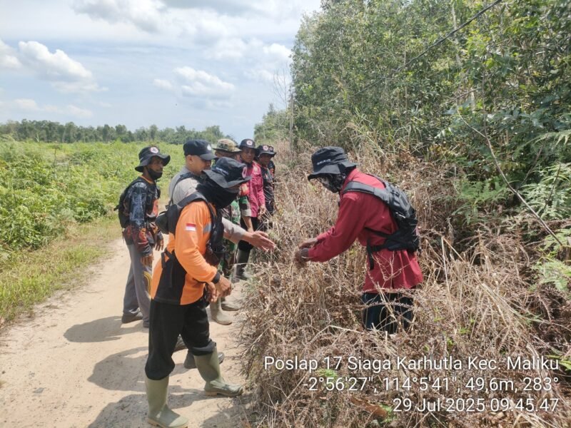 Intensitas Curah Hujan Menurun, Kegiatan Patroli Terpadu Cegah Karhutla Aktif dilaksanakan di Wilkum Polsek Maliku