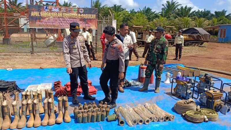 Musim Kemarau Tiba, Polsek Kahayan Kuala dan PT. KLS Siaga Karhutla di Perkebunan Sawit