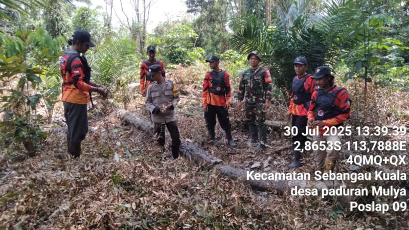 Sambangi Warga Dengan Humanis, personel Polsek Sebangau Kuala Sampaikan Pesan Kamtibmas kepada Warganya