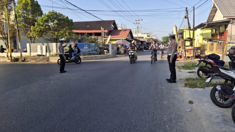 Wujudkan Kamseltibcarlantas, Polres Pulang Pisau Intensifkan Pengaturan Lalin di Pagi Hari