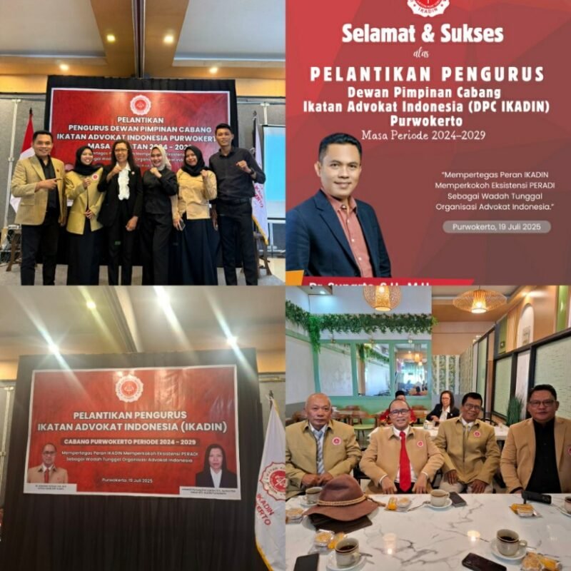Ariawati Nunung D.S Resmi Dikukuhkan Sebagai Ketua DPC Ikadin Purwokerto