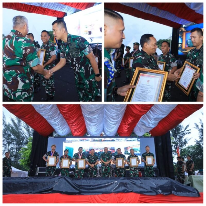 Pangdam VI/Mlw memberikan penghargaan Kepada Dandim 1002/HST Atas Prestasi Tingkat Nasional