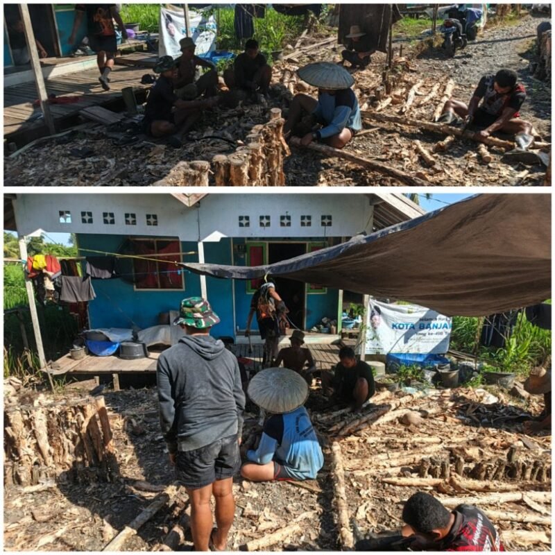 Satgas TMMD Kejar Target Pembangunan Siring Jalan di Mantuil