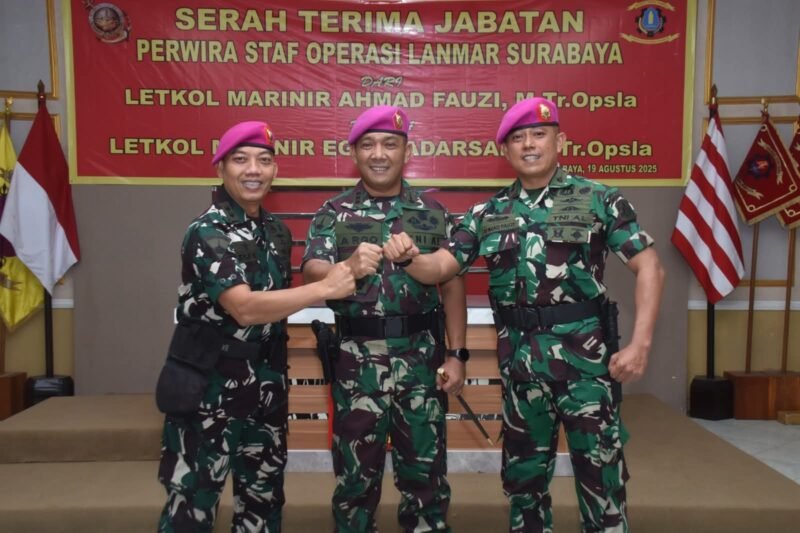 Komandan Lanmar Surabaya Pimpin Sertijab Pasops Lanmar Surabaya