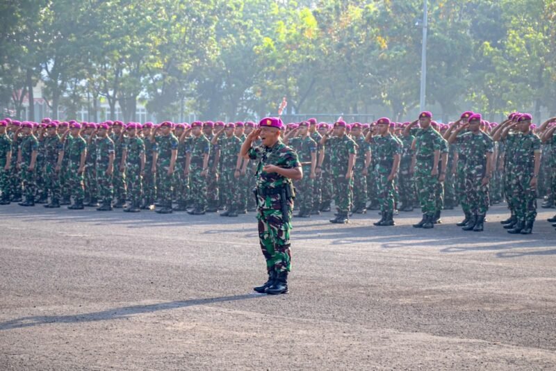Prajurit Batalyon Infanteri 1 Marinir, Ikuti Apel Khusus Komandan Brigif 2 Marinir