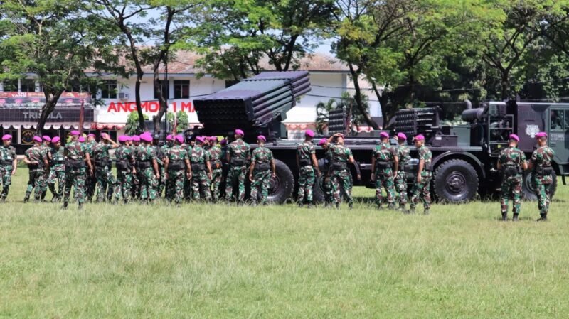 Danyon Arhanud 1 Marinir, berikan Santiaji dan Paparan Kesenjataan Artileri kepada Perwira Remaja Korps Marinir Angkatan-70