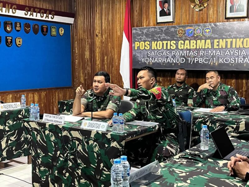 Kementerian Pertahanan RI Lakukan Kunjungan Monitoring Evaluasi Penugasan Pasukan TNI di Daerah Perbatasan Darat (Kalimantan)
