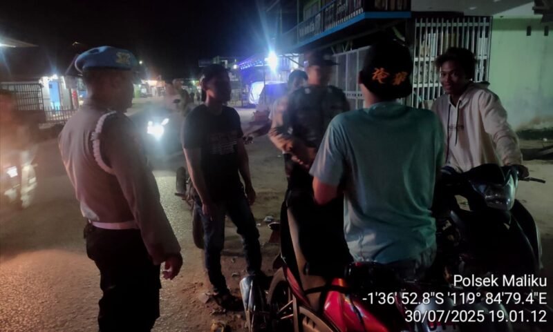 Menjaga Sitkamtibmas di Wilkumnya Kondusif, Polsek Maliku Melaksanakan Kryd