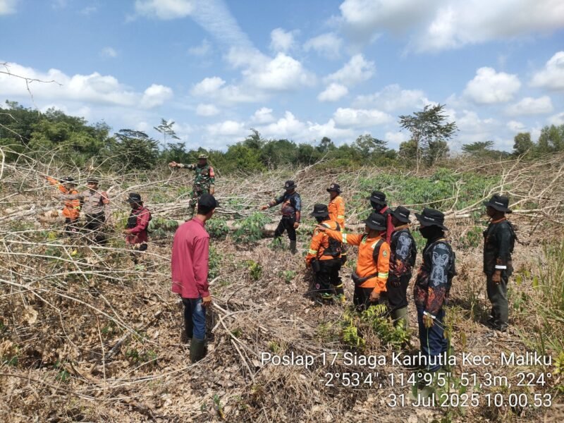 Patroli Daerah Rawan Potensi Karhutla di Wilkum Polsek Maliku.