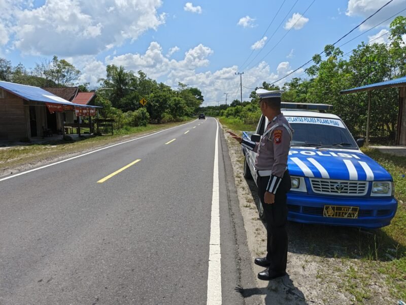 Satlantas Polres Pulang Pisau Patroli Rutin Daerah Rawan Laka Agar Menurunnya Angka Kecelakaan Lalu Lintas