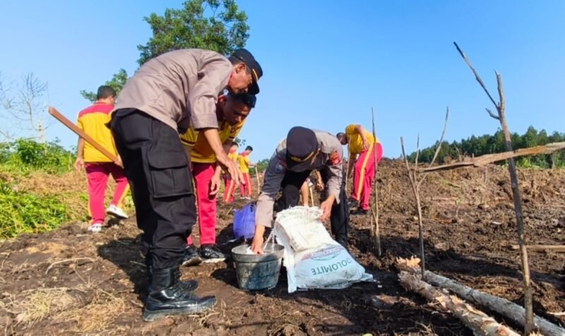 Tanam Jagung di Area Mako, Polres Pulang Pisau Tunjukkan Aksi Nyata Dukung Ketahanan Pangan