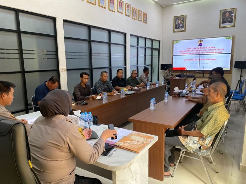Perluasan Tanam Jagung di Sei Buluh I Kalawa, Polres Pulpis Gelar Rapat Bersama PBS