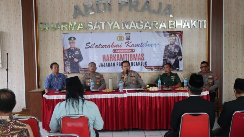 Perkuat Kolaborasi Keamanan, Kapolres Nganjuk Temui Forkopimcam dan Tokoh Masyarakat di Baron