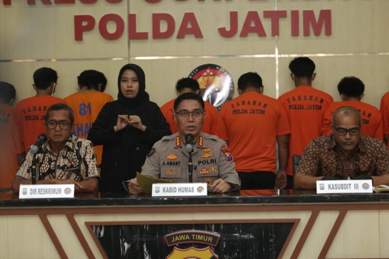Polda Jatim Ungkap Jaringan Curanmor di 4 Kota Amankan 12 Tersangka