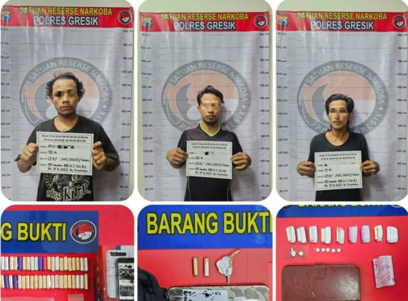 Polres Gresik Bongkar Jaringan Pil Koplo, 3 Pengedar Ditangkap dengan Ribuan Butir Pil Koplo