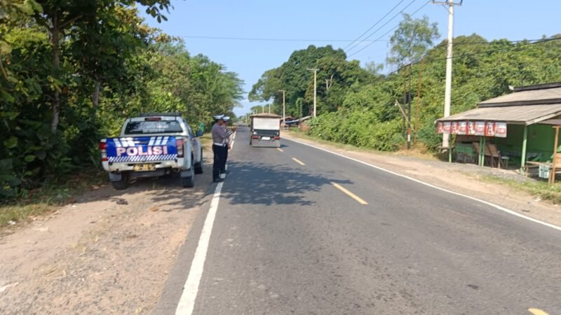 Satlantas Polres Pulang Pisau Laksanakan Patroli Daerah Rawan Pelanggaran dan Laka Lantas