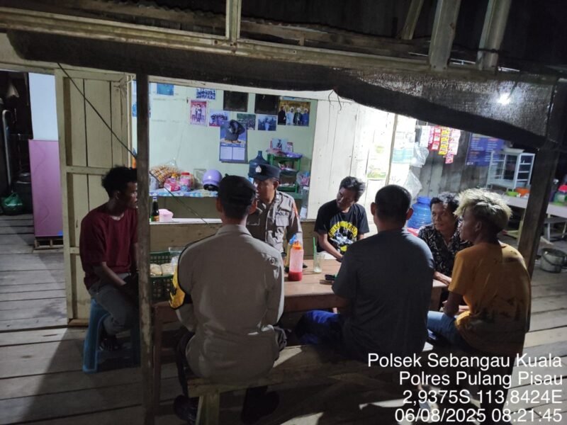 Polsek Sebangau Kuala laksanakan kegiatan KRYD di wilayah kecamatan Sebangau Kuala.