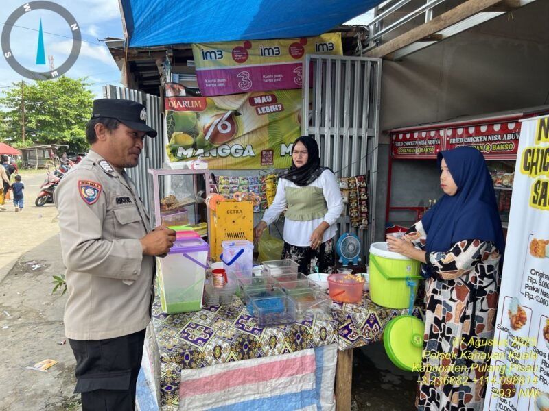 Polsek Kahayan Kuala lakukan sosialisasi kepada warga terkait Tindak Pidana Perdagangan Orang.