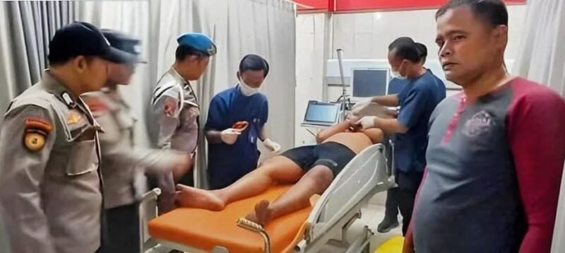Apes Curi Motor,  Bulan-bulanan Dihajar Massa Gang Buntu