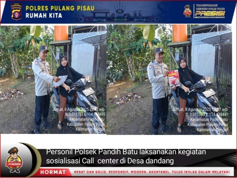 Polsek Pandih Batu Laksanakan Sosialisasi Call Center di Polsek Pandih Batu