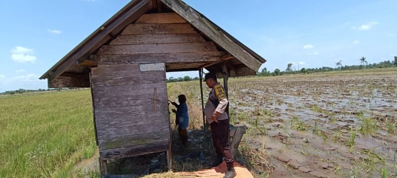 Dengan Rutin Sambang, Bhabinkamtibmas Food Estate Sampaikan Pesan Kamtibmas