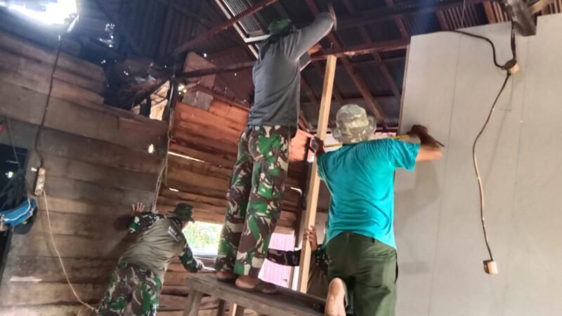 Jamin Kualitas Hidup Warga, Ster TNI Tinjau Perbaikan RTLH Program TMMD ke-125 di Banjarmasin