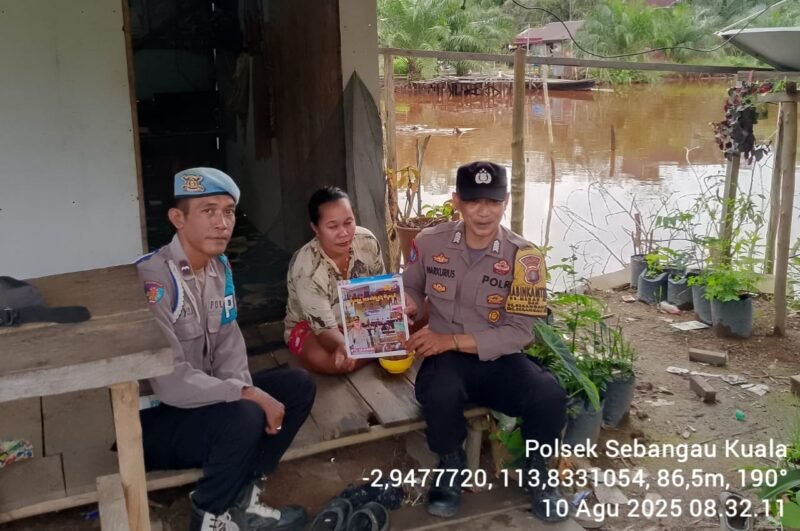 Kegiatan Sosialisasi call center Polsek Sebangau Kuala