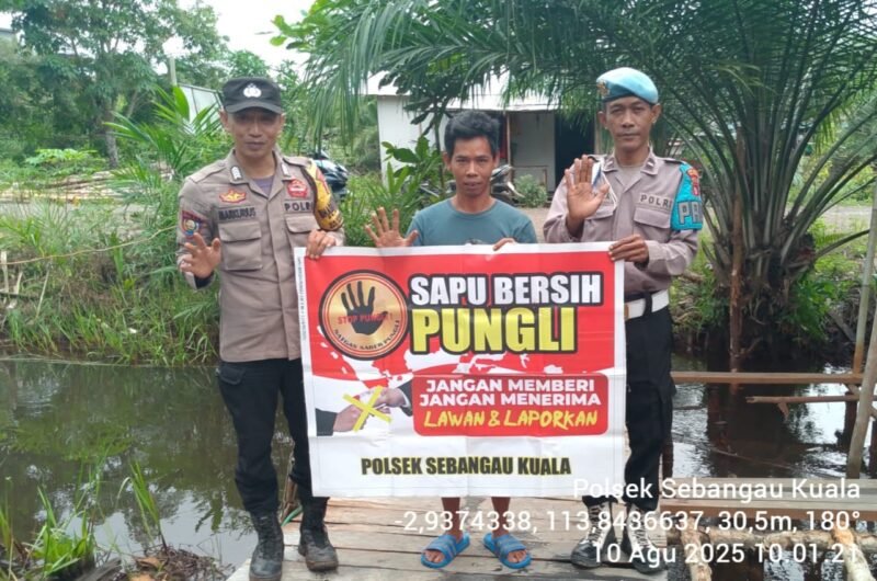 Polsek Sebangau Kuala Laksanakan Sosialisasi Saber Pungli.