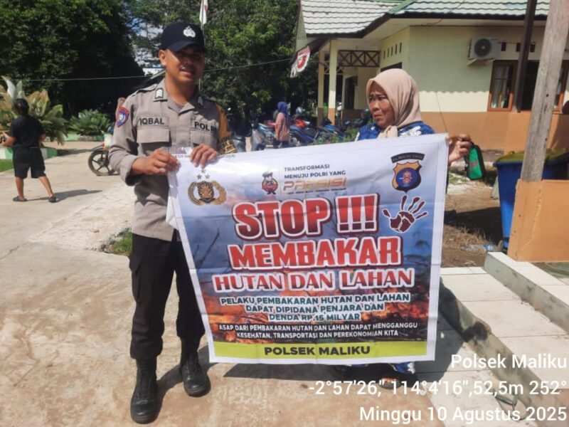 Mengantisipasi Karhutla, Ini Yang Dilakukan Personil Polsek Maliku