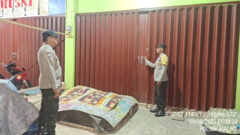 Ciptakan Sit aman Dan Kondusif Personil Polsek Maliku Melaksanakan Patroli Malam