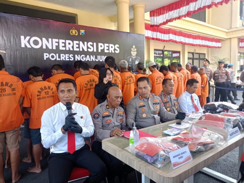 POLRES NGANJUK UNGKAP, BERAGAM KASUS KRIMINAL DAN NARKOBA PERIODE JULI 2025