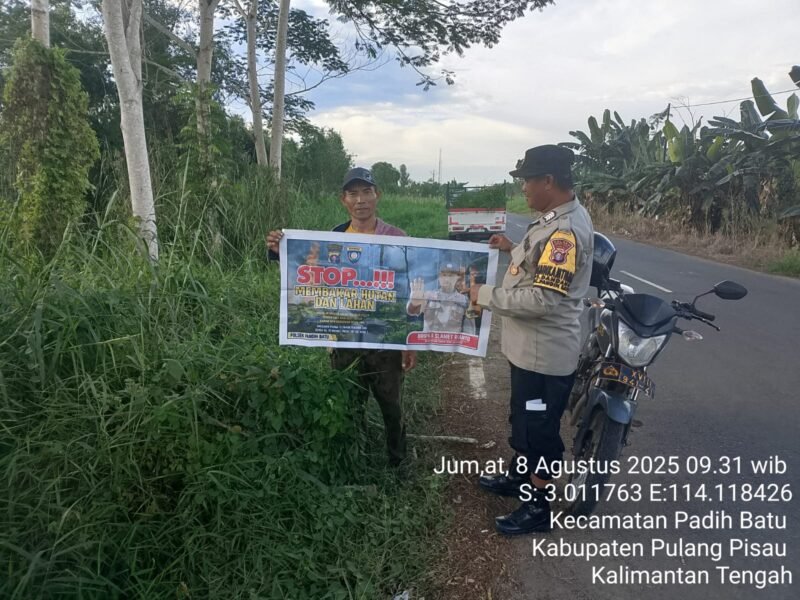 Sampaikan larangan Karhutla kepada masyarakat, saat laks Patroli Dialogis