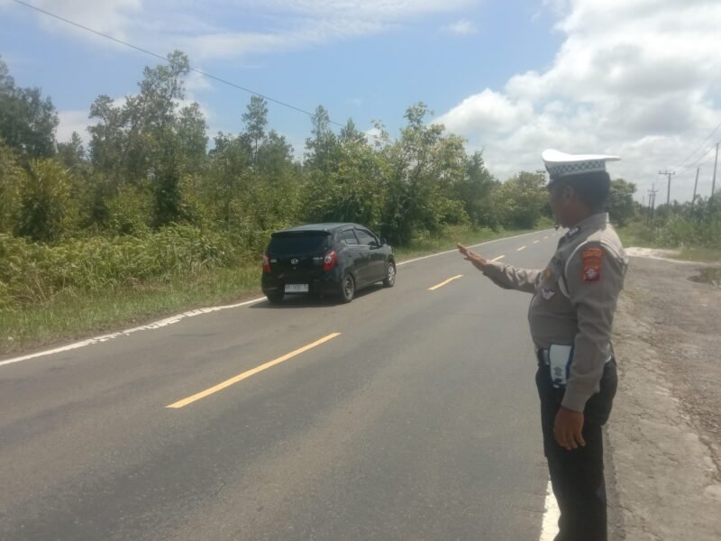 Satlantas Polres Pulang Pisau Laksanakan Patroli Daerah Rawan Pelanggaran dan Laka Lantas